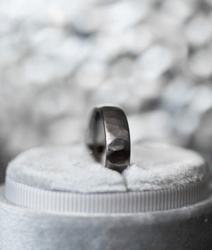 Hammered Titanium Ring